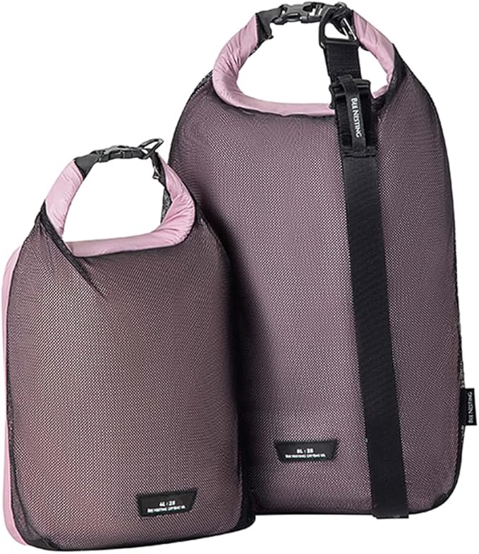 Bee Nesting Waterproof dry sack Lightweight Dry Bag Soft and comfortable stuff sacks for backpacking Rafting Boating Camping (Purple 4L 8L)