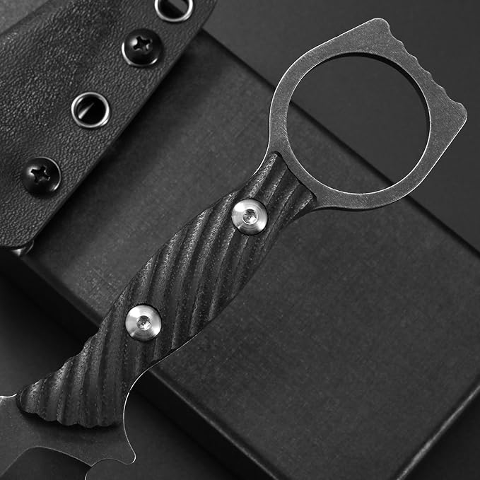 C1399 6.5 Small Fixed Blade KnifeD2 Blade G10 Handle Full Tang EDC Tool Knife with Pocket Clip for OutdoorSurvivalHikingCamping