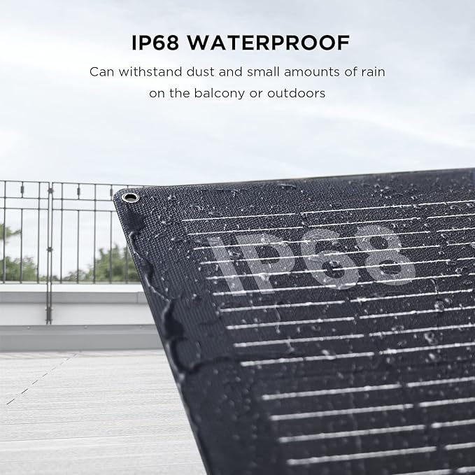 EF ECOFLOW 100W Flexible Solar Panel with High Efficiency Solar Modules IP68 Waterproofing Ideal for Off-Grid Solar Panel Kits PV Charging Power Kits &amp Ecosystem