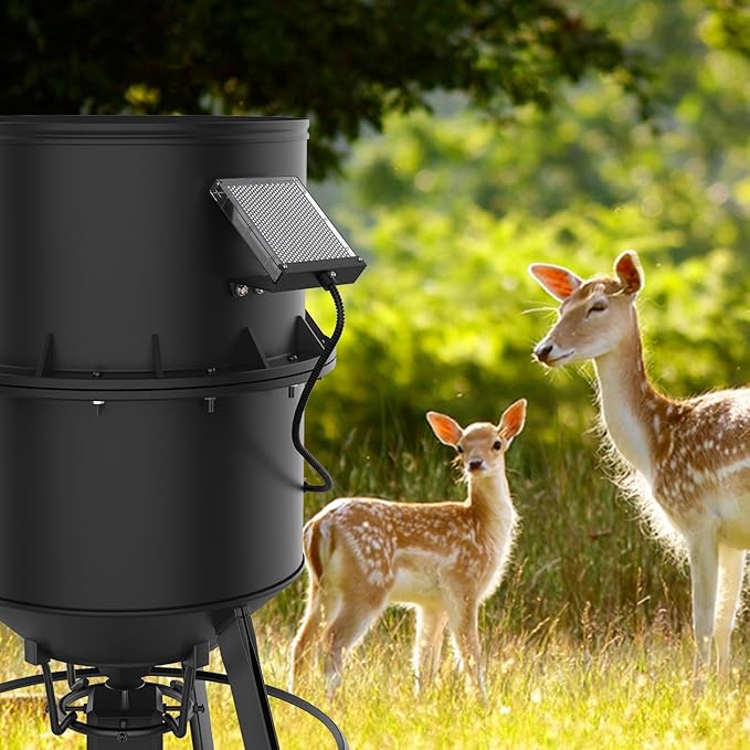 SOLPERK Solar Panel for Deer Feeder 12V 2W Black Waterproof Solar Battery Charger Deer Feeder Battery with Mounting Bracket and Alligator Clips Solar Panel 12 Volt