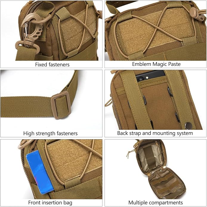 Small Tactical Messenger Bag Cross-Body Single Shoulder Pack Handbag Crossbody Casual Pack