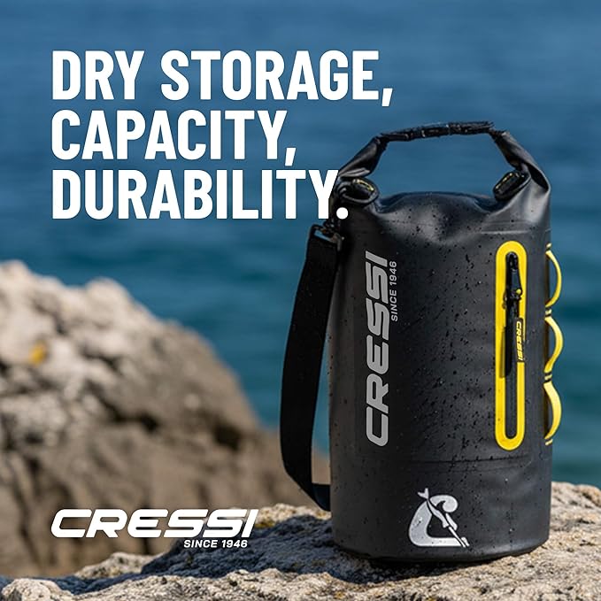 Cressi Ocelot Dry Bag – Water-Resistant Gear Protection with Carry Straps for Swim and Outdoor Activities - Designed in Italy