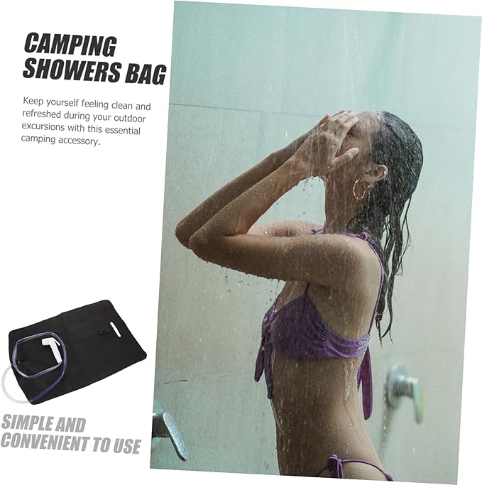 1set Portable Outdoor Shower Bag Compact Solar Camp Shower for and Camping Use Lightweight Design for Refreshing