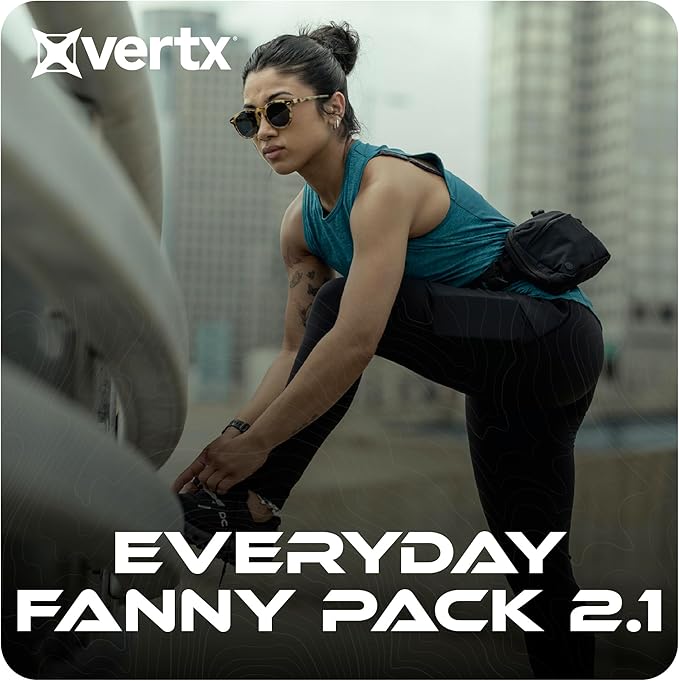 Vertx Everyday Tactical Fanny Pack 2.1-100% Nylon Fanny Pack for Men and Women with CCW-Ready Design and Rapid Access Tab - Black - 2L
