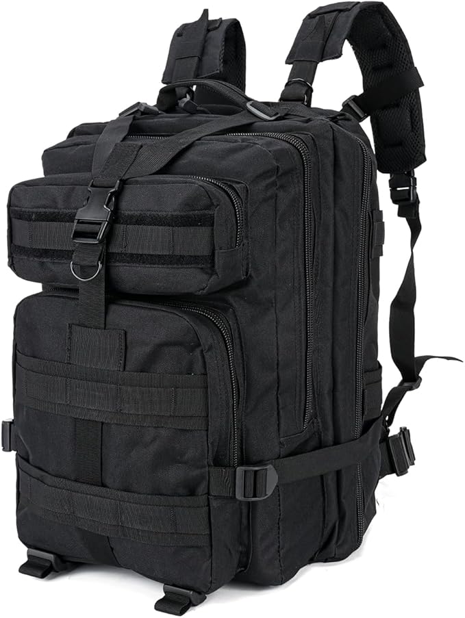 Tactical Backpack for Men 40L Military Molle Backpack Large 3 Day Assault Pack Rucking Backpack for for Hiking Camping Travel Fishing Outdoors (Black)