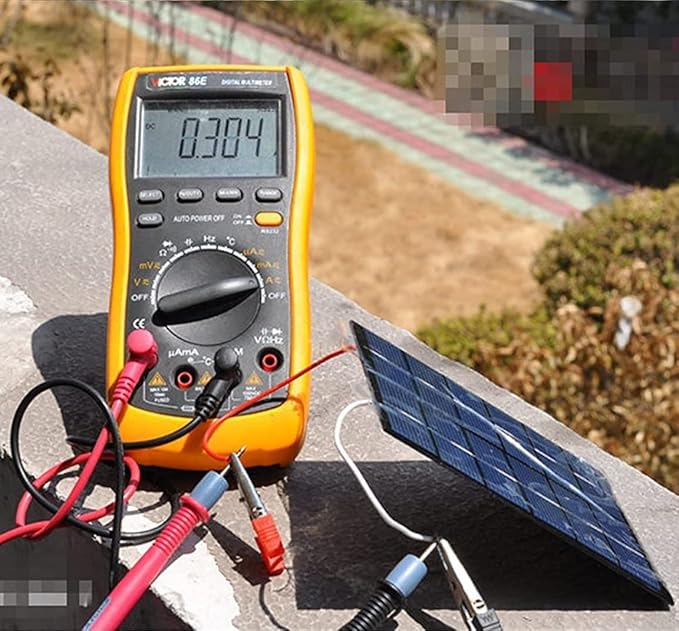 Fielect 5Pcs 6V 1.2W Mini Solar Panel Module Polycrystalline Silicon DIY Battery Power Charge Solar Cell Panel Module with Wire DC Plug White