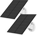 Solar Panel for Security Camera 5W USB Solar Panel for Micro USB and USB-C Port Outdoor Rechargeable Battery Camera Solar Panels with 9.8ft Cable Adjustable Wall Mount IP65 Waterproof 2 Pack