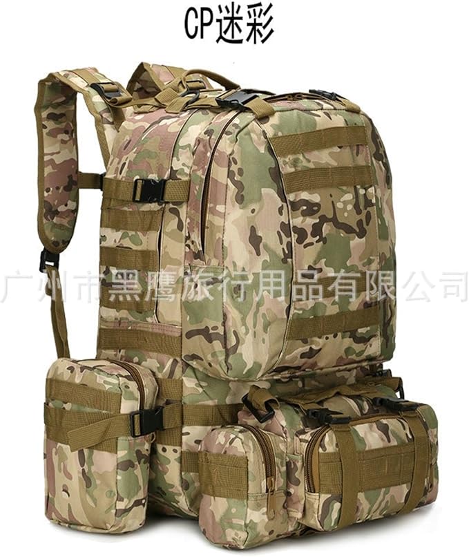 Outdoor Oxford cloth backpack hiking tactical bag hiking combo backpack men's camping travel bag