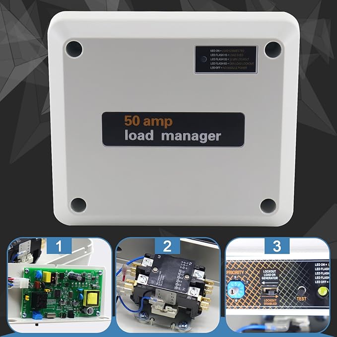 50 Amp Load Manager Compatible with Generac 7000 50 Amp Smart Management Module with 8-Zone Control Overload Protection and Lock Feature