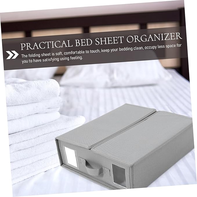 LABRIMP Foldable Storage Bin Box for Bed Blankets Capacity Bedding Organizer Zipper Closure Compact Design for Underbed and Closet
