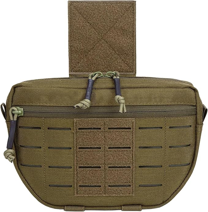 Tactical Molle Admin Pouch Sports Hunting Dump Pouch Nylon Front Pouch of Chest Rig with Molle Carrying Kit Bag