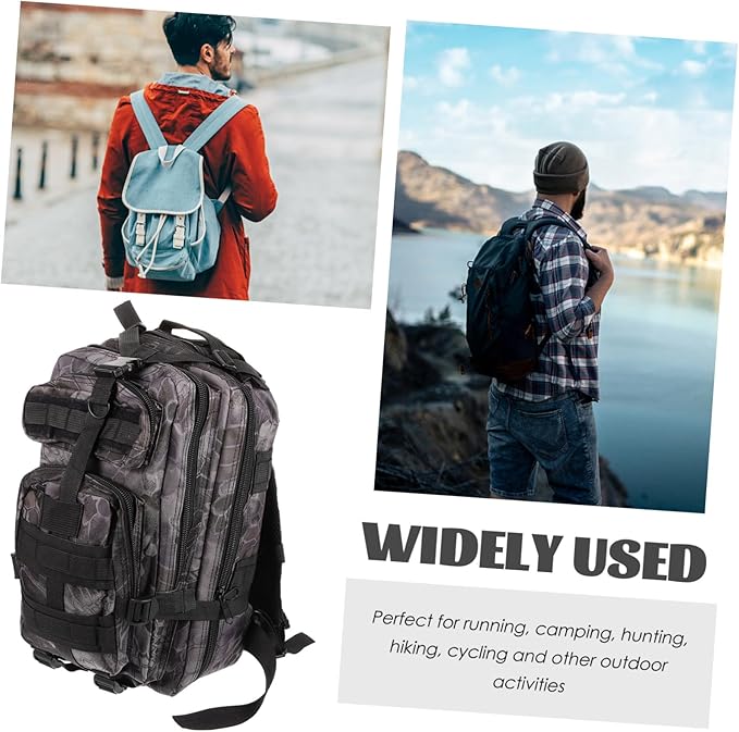 Large Capacity Tactical Outdoor Backpack for Camping Survival Gear and Training Sturdy 600D Fabric Multi-Purpose Storage for Tools and Equipment for Hikers and Adventurers