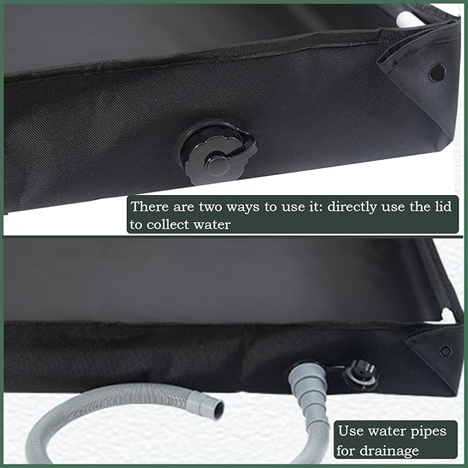 Portable Shower Pan Foldable Outdoor Shower Floor with Drain &amp Storage Bag RV Shower Pan Camping Shower Base for Outdoor Indoor Camping Beach Pet Bath