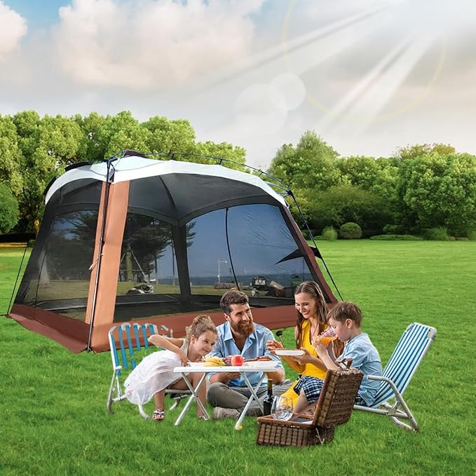 Mesh TentUV Resistant Sunshade House - Net Tent Outdoorfor Family Trip Backyard Picnic Hiking Road Trips Travel
