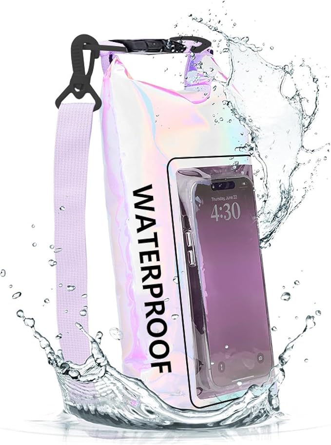2 Waterproof Dry Bags: Colorful Crossbody Waterproof Bag Outdoor Colorful Swimming Mobile Phone Waterproof 2L