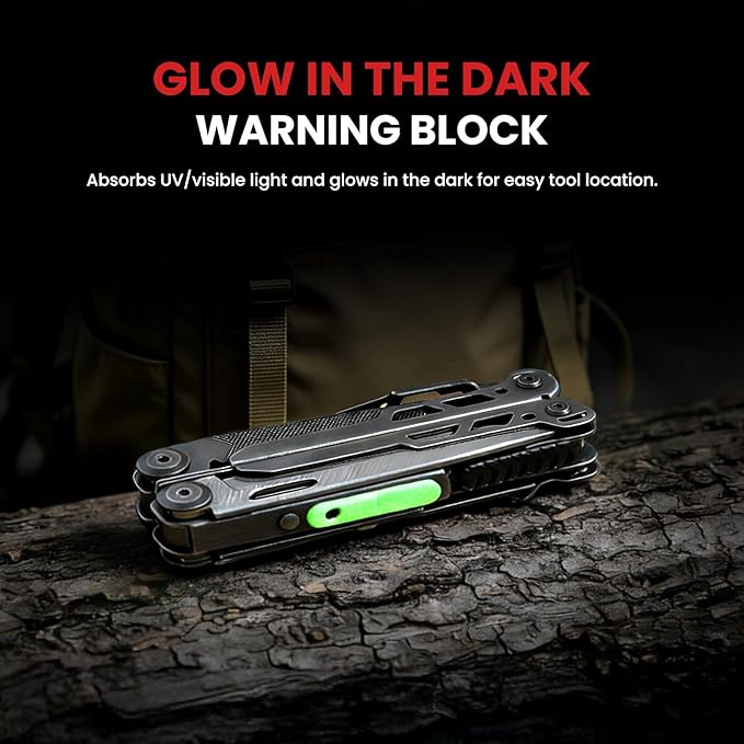 Multitool 33-in-1 Stainless Steel Multi Tool Pliers with Screwdriver Sleeve Damascus Pocket Knife Nylon Sheath for Outdoor Survival Camping Hiking Simple Repair