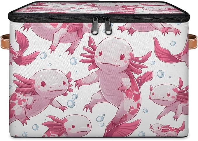 Ocean Storage Bins with Zipper Lids for Bedroom Kitchen Bathroom Storage Basket Foldable Toy Cube Storage Organizer for Kid Teen Women Men