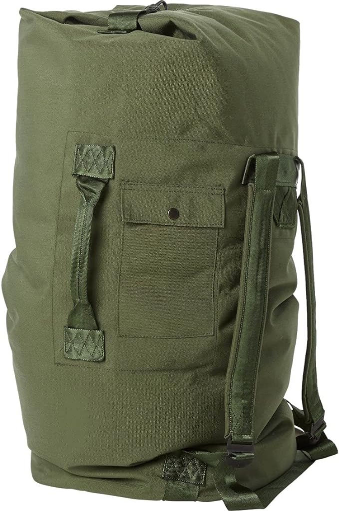 M MCGUIRE GEAR Tactical Military Style Duffle Bag Cordura Nylon 2 Carrying Straps Backpack Sea Bag Bug Out Bag MIL-SPEC Made in USA (OD)