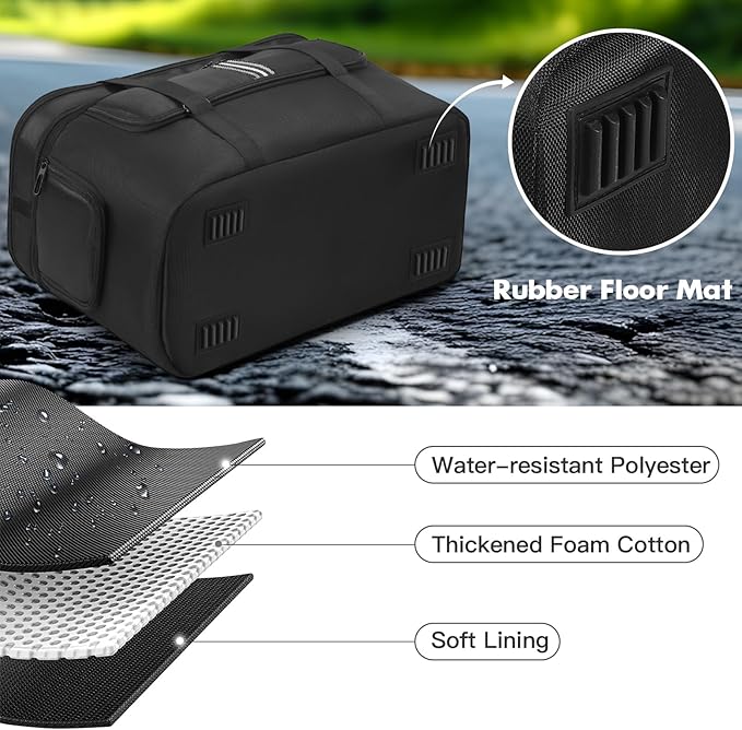 Portable Power Station Carrying Case Bag Compatible with DJI 1000 Power Station Generator Protective Shoulder Bag Storage Cover with Pocket for Outdoor Travel Camping Charging Accessories