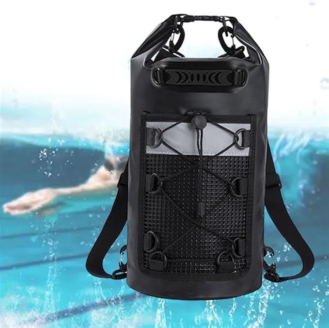 Dry Bag Storage Bag with Handle Comfortable for Hiking Men/Women Camping Boating Black