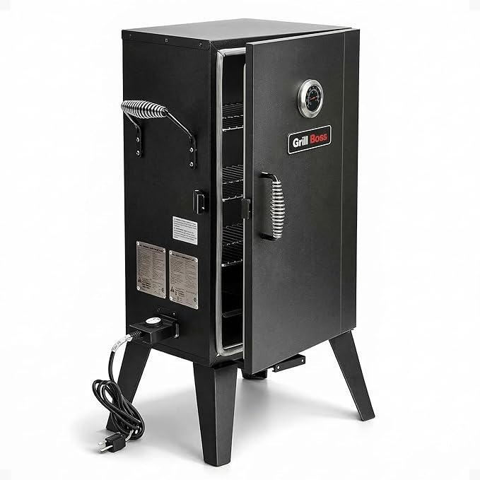 Grill Boss Electric Pellet Smoker Vertical BBQ with Digital Controls Black