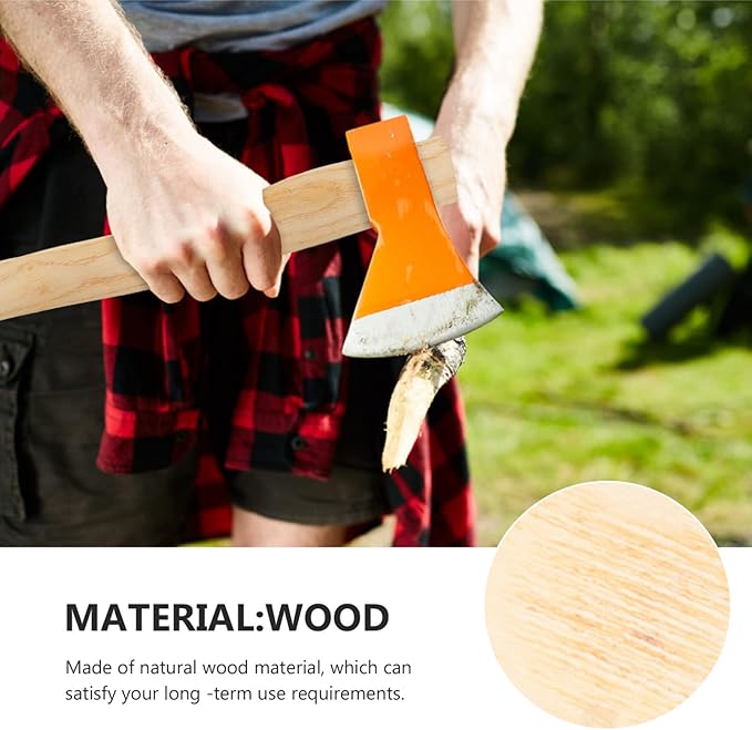 Wood Replacement Handle for Camp 8Pcs 14.9 Inch Hatchet Handle Replacement Hickory Hatchet Handle Replacement 38x4.4cm