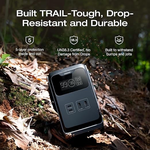 EF ECOFLOW Trail 200 DC Portable Power Station with Travel Bag 192Wh LiFePO4 Battery 220W DC Output Compact Power Bank for Camping Travel Outdoors and Emergency Use