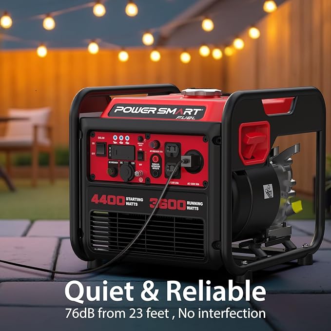 PowerSmart 4400-Watt Portable Generator with Inverter Technology 30 amp for Home Use and Emergency Backup 2026 EPA Compliant