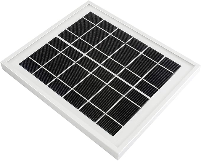 waveshare Solar Panel (6V 5W) with High Performance156 Monocrystalline Cell Toughened Glass Anodic Oxidation Aluminum Alloy for Use with Solar Power Manager