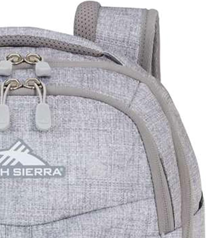 High Sierra Swerve Pro Adjustable Travel or Work Laptop Bookbag Backpack with Laptop Hammock and Water Bottle Compartments Silver Heather