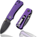 CIVIVI Baby Banter Pocket Folding Knife for EDC 2.34 Blade Small Knife with Titanium Thumb Stud Opener (Purple)