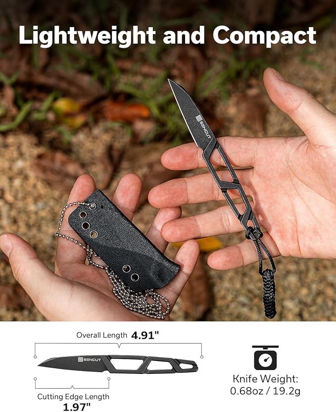 SENCUT TEXO Small Fixed Blade Bundles with Draxor Pocket Knife