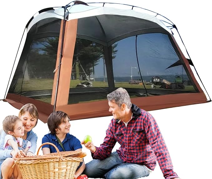Mesh TentUV Resistant Sunshade House - Net Tent Outdoorfor Family Trip Backyard Picnic Hiking Road Trips Travel