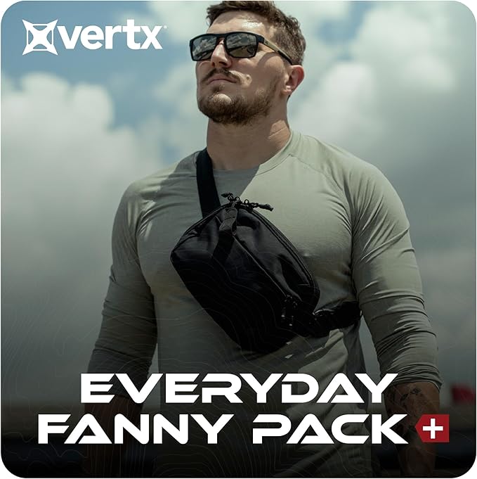 Vertx Everyday Tactical Fanny Pack + - 100% Nylon Fanny Pack for Men and Women with CCW-Ready Design and Rapid Access Tab - Ranger Green - 2L