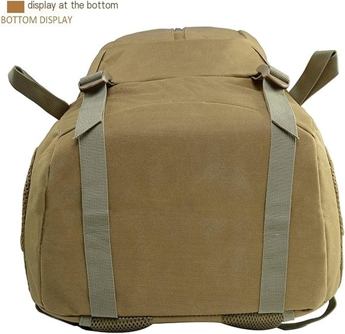 35L Military Tactical Backpack Waterproof Hiking Bag Breathable Rucksack(Brown grey)