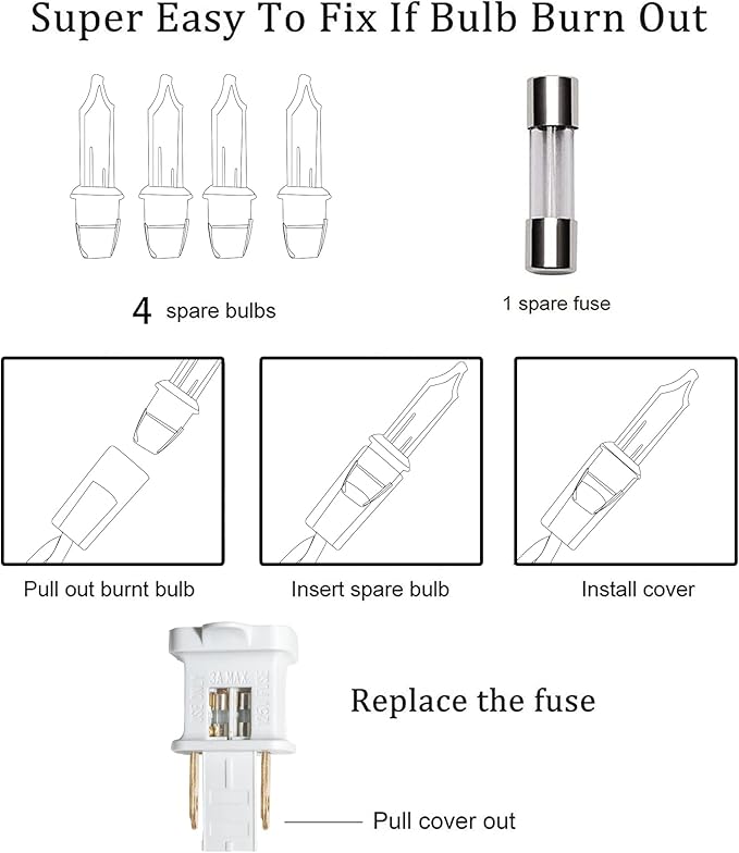 Dazzle Bright Christmas Snowflake Lights Outdoor100 Count 8.5FT Connectable Waterproof Christmas Icicle Lights with 6 Drops Plug in for Indoor Xmas Yard Home Decorations (Warm White)