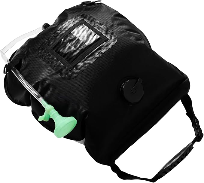 Solar Shower Bag with Removable Hose Off Switchable Shower for Camping Hiking Beach Travel Versatile Design