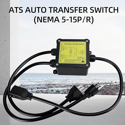 AC120V 15A ATS Generator Automatic Transfer Switch (NEMA 5-15P/R)