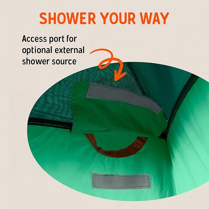 Kelty Discovery H2GO Privacy Shelter Campsite Shower and Changing Shelter Zippered Entry Steel Pole Frame Freestanding