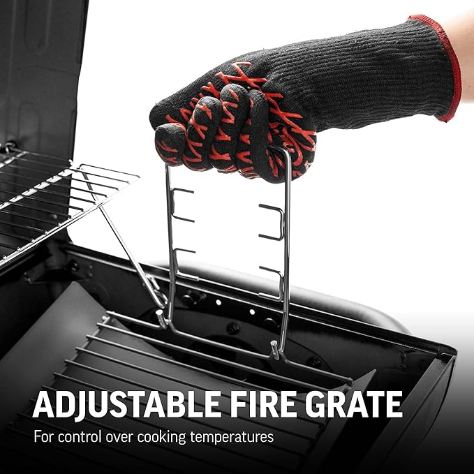 Char-Griller® Dual-Function 2-Burner 24000 BTU Propane Gas and Charcoal Combination Grill and Smoker with 870 Cooking Square Inches in Black Model E5030