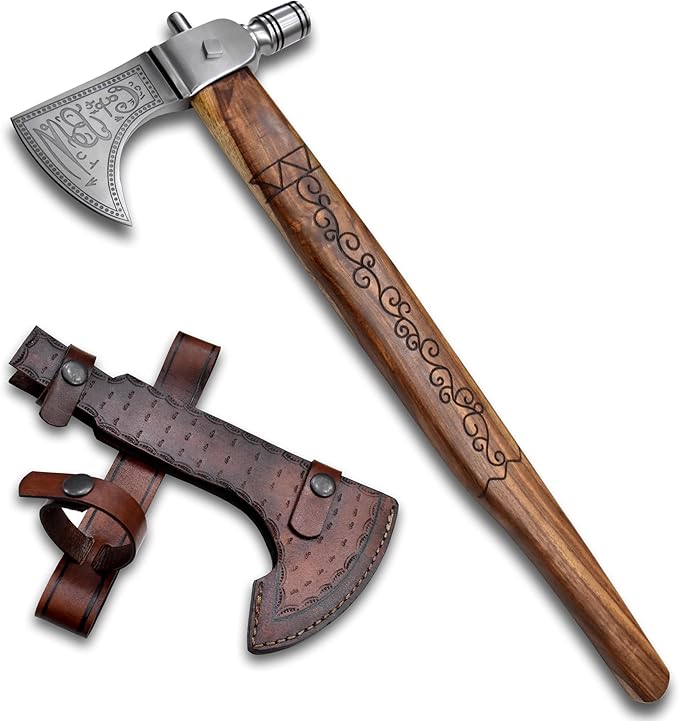 Custom Handmade Viking Axe - 1095 High Carbon Steel Bearded Axe Camping Tomahawk Axe Camping Axes and Hatchets Tomahawk Axe Axes with Sheath