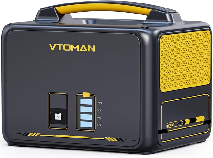 VTOMAN Jump 600X Extra Battery 640Wh for Jump 600X Portable Power Station LiFePO4 (LFP) Backup Expansion Battery with BMS Protection
