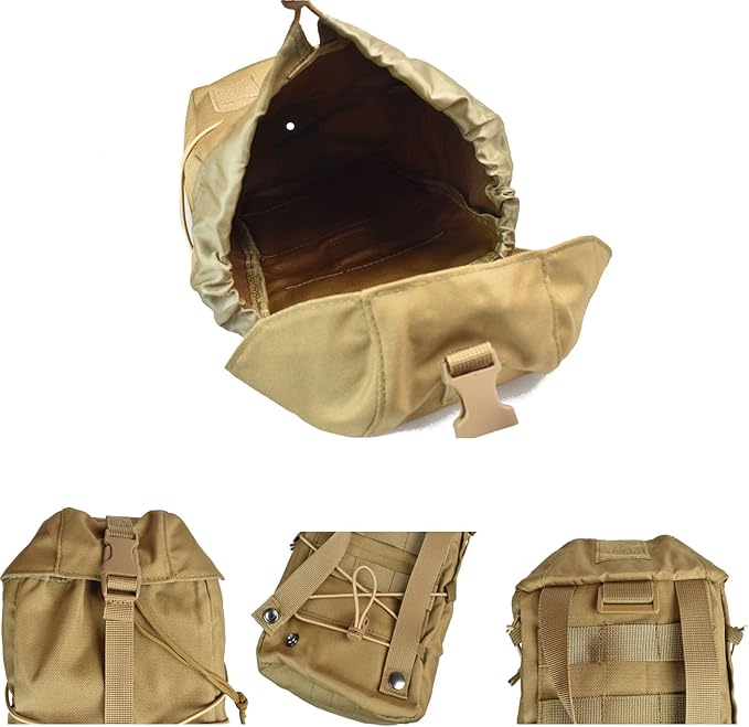 Tactical Molle Pouch Large Capacity Dump Pouch Drawstring Magazine Tactical Utility Pouch Recycling Pouch Bag Belt Waist Bag
