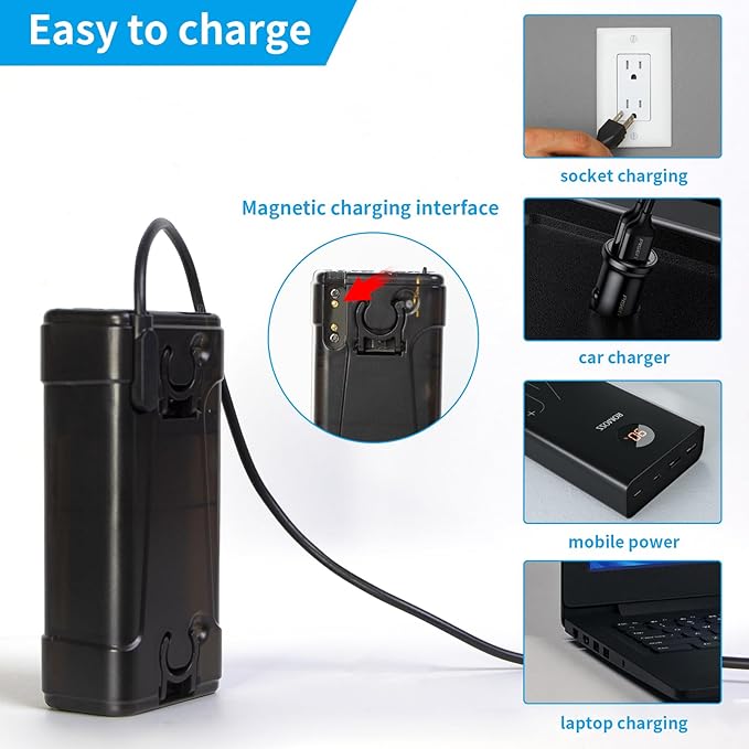 Portable Outdoor Shower with LED Lighting Battery-Driven Pump for Beaches Camping Gardens &amp Hiking