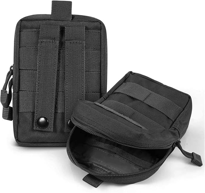 Tactical Molle Pouch Waist Fanny Pack Mobile Phone Pouch Multi-Purpose Utility Tool Pouch Carabiner Hunting Accessories(Green)