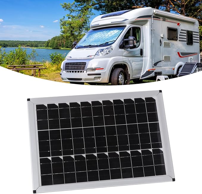 Grcfumo100W 18V Solar Panel Kit Portable Solar Panel Monocrystalline Solar Panel for Automobiles Ships Airplanes Outdoor Planting