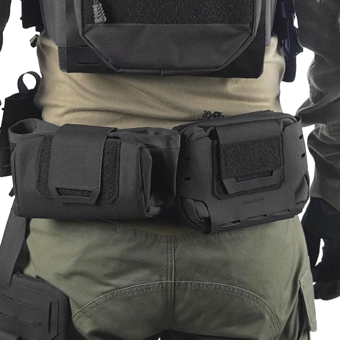 D.M.GEAR MOLLE Pouch Tactical Admin Pouch Belt EDC Tool Organizer Zippered Utility Waist Pack 8.2x6.3x1.2