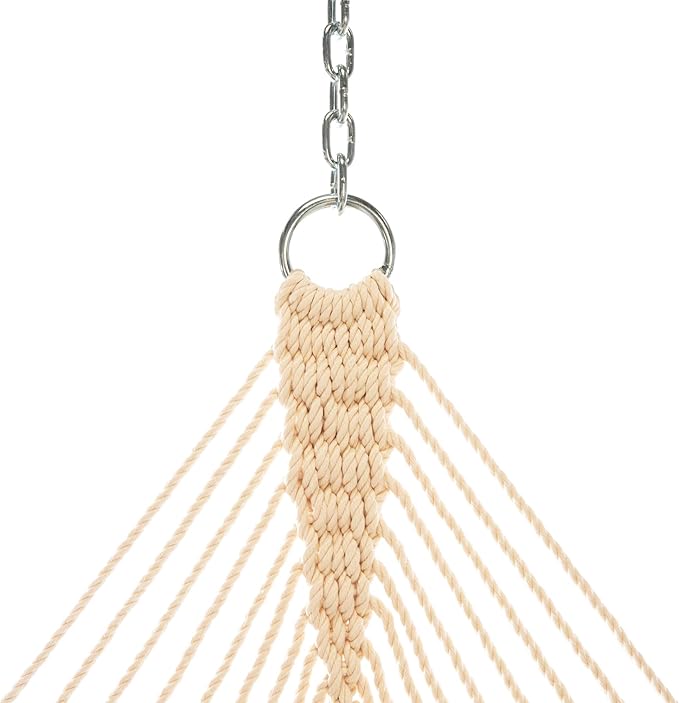 Hatteras Hammocks Large Cast Ash Sunbrella Quilted Hammock – 13 ft. x 55 in. 2-Person 450 lb Capacity Cumaru Spreader Bar Zinc-Plated Hardware – Handcrafted in The USA