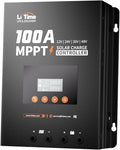 LiTime MPPT Solar Charge Controller (Bluetooth) - Solar Panel Regulator -150V 100Amp 12/24/36/48Volt for LiFePO4 and Lead-Acid Battery in Solar System