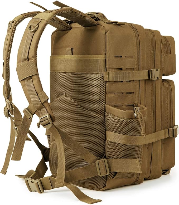 QT&ampQY 25L/45L Military Tactical Backpack For Men Molle Daypack 3 Day Bug Out Bag Hiking Rucksack With Bottle Holder
